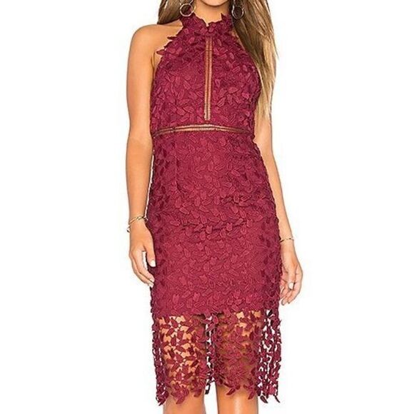 Bardot Gemma Dress Burgundy - Picture 1 of 13